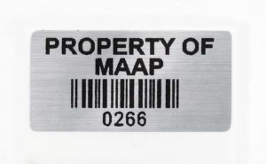 Metal Asset Barcode Tag