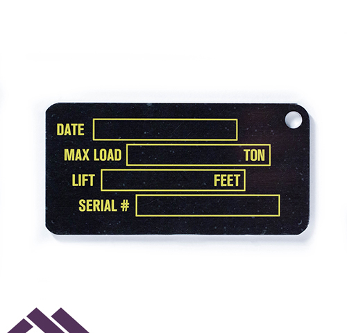Equipment Tags | Metal Marker Mfg