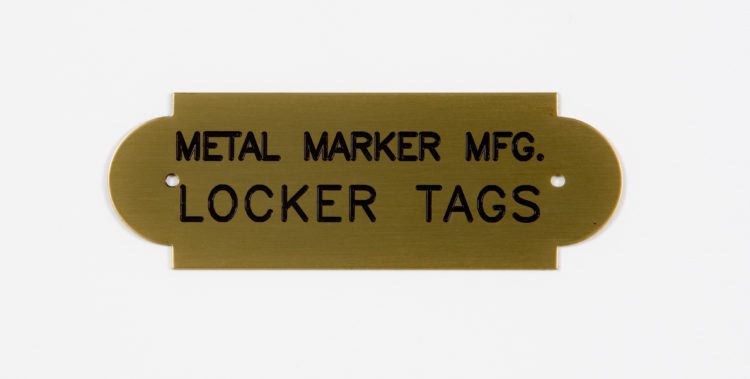 Custom locker tags and locker name plates