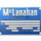 Anodized aluminum metal name plate for a construction company