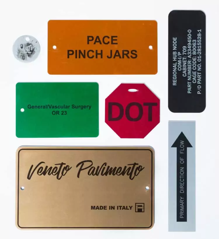 Various-Aluminum-Colored-Placards