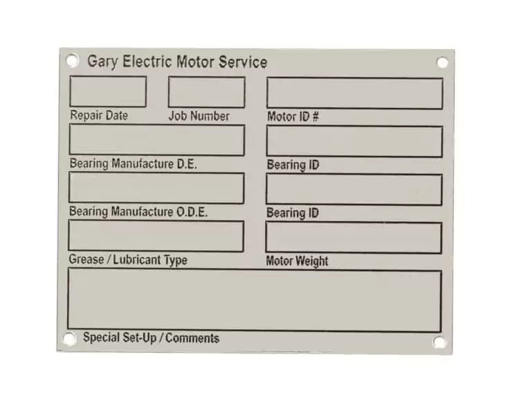 valid safety approval plate sample