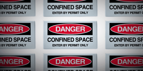 Screen Printed Tags Danger Confined Space Design