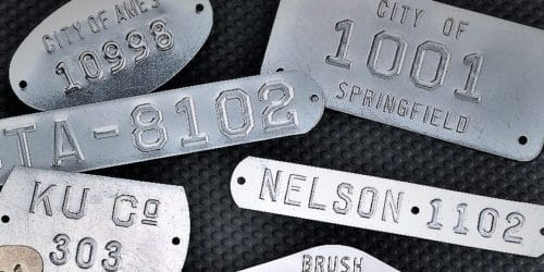 Cold Rolled Steel Embossed Tags