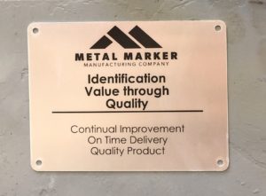 Aluminum Metal Equipment Nameplate Logo