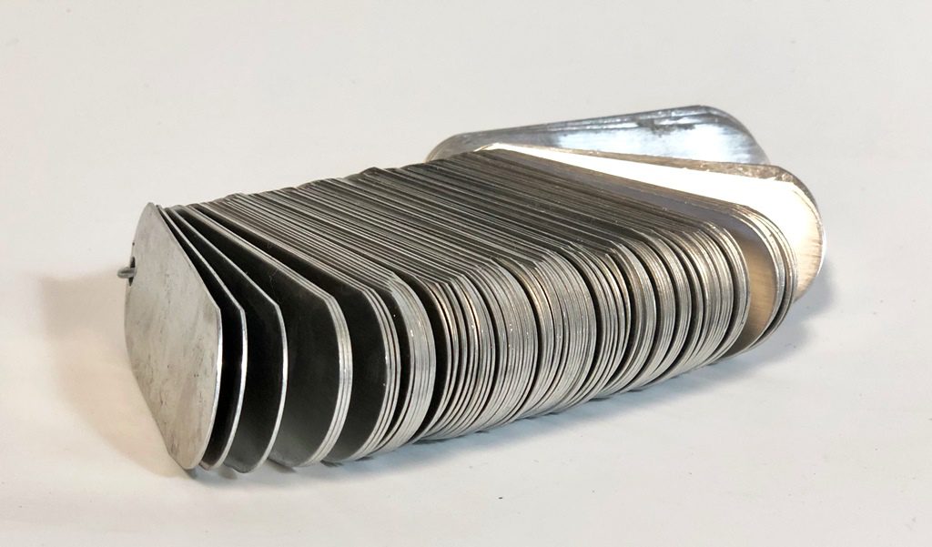 oval aluminum asset tags