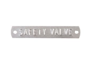 Image of valve safety tag