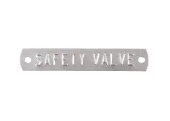 Safety valve custom signs for industrial businesses are in stock